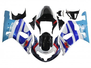 2001-2003 White Triple Blue Glossy Black Red Suzuki GSXR 600 / GSXR 750 Motorcycle Fairings