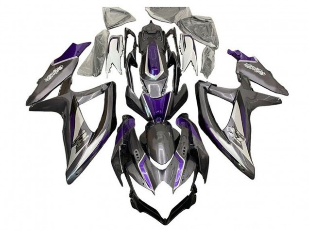 2008-2010 Silver Grey Purple Suzuki GSXR 600 / GSXR 750 Motorcycle Fairings