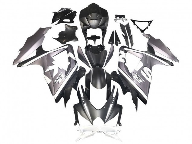 2008-2010 Silver White Matte Black Suzuki GSXR 600 / GSXR 750 Motorcycle Fairings