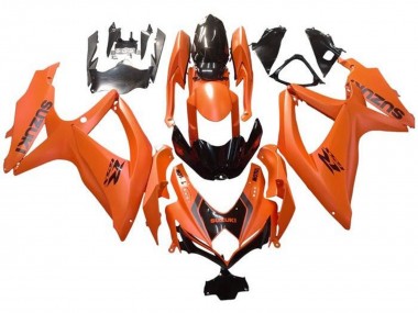 2008-2010 Orange Glossy Black with Decal Suzuki GSXR 600 / GSXR 750 Motorcycle Fairings