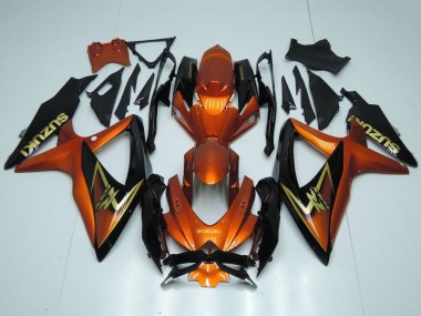 2008-2010 Orange Gold Black Suzuki GSXR 600 / GSXR 750 Motorcycle Fairings