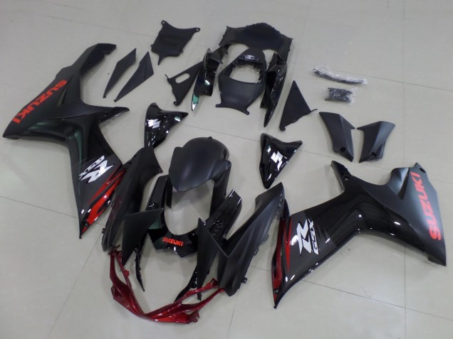 2011-2024 Matte Black Glossy Black Red White Suzuki GSXR 600 / GSXR 750 Motorcycle Fairings