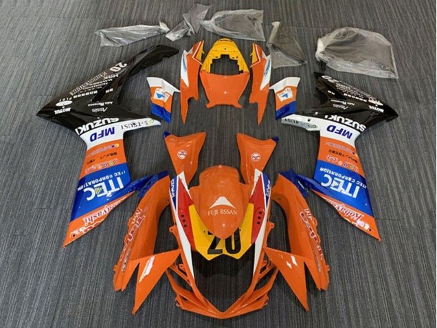 2011-2024 Orange Blue White Black Yellow 20 Suzuki GSXR 600 / GSXR 750 Motorcycle Fairings