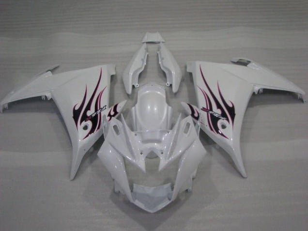 2009-2015 White Flame Yamaha FZ6R Motorcycle Fairings