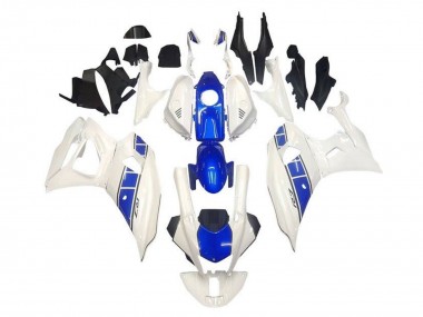 2021-2024 White Blue Stripe Yamaha YZF R7 Motorcycle Fairings