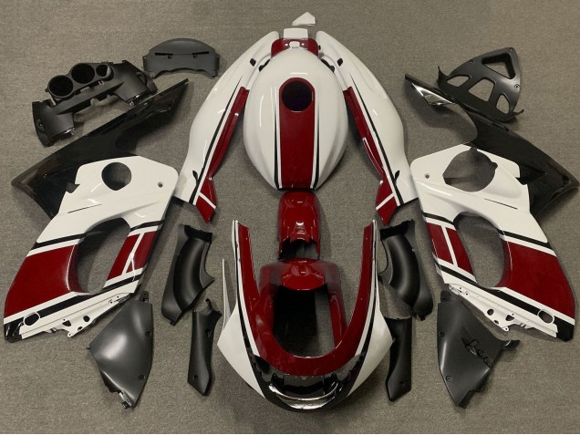 1996-2007 White Dark Red Yamaha YZF600R Thundercat Motorcycle Fairings