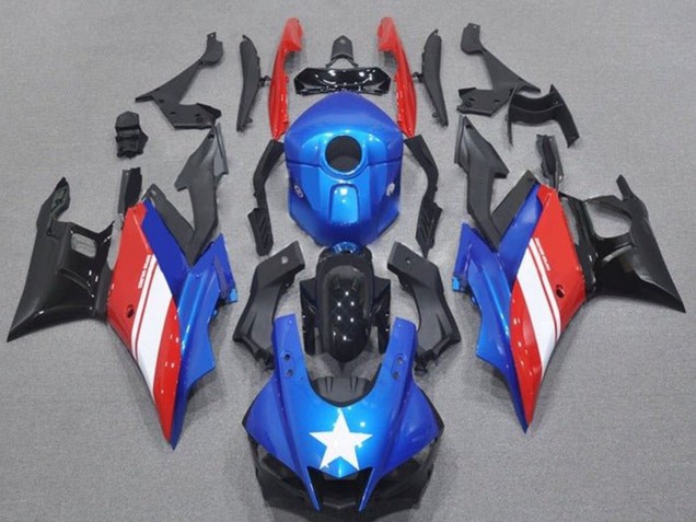 2019-2021 Blue Red White Star Yamaha YZF R3/R25 Motorcycle Fairings