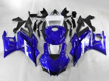 2019-2021 White Blue Matte Black Yamaha YZF R3/R25 Motorcycle Fairings