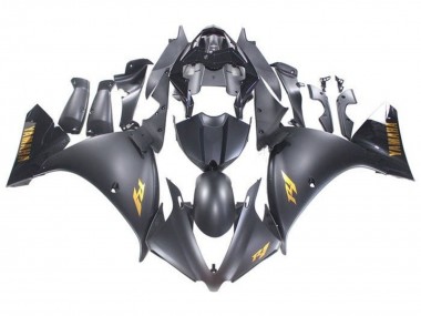2009-2011 Matte Black Gold Decals Yamaha YZF 1000 R1 Motorcycle Fairings