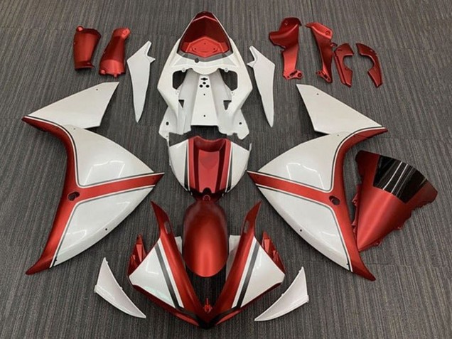 2009-2011 White Red Yamaha YZF 1000 R1 Motorcycle Fairing