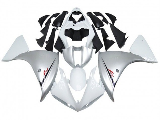 2009-2011 White Silver Black Yamaha YZF 1000 R1 Motorcycle Fairings