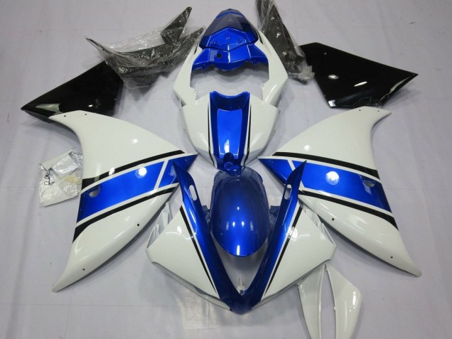2009-2011 White Blue Black Yamaha YZF 1000 R1 Motorcycle Fairings
