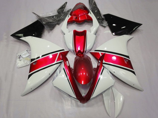 2009-2011 White Red Black Yamaha YZF 1000 R1 Motorcycle Fairing
