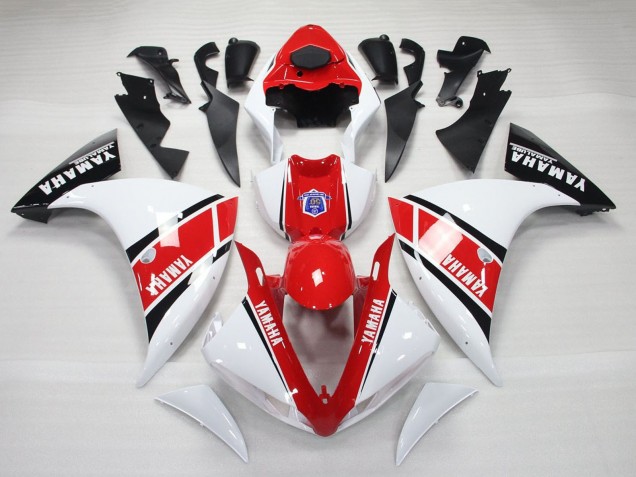 2009-2011 White Red Black Yamaha YZF 1000 R1 Motorcycle Fairings