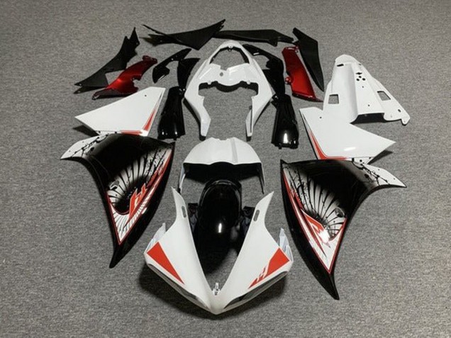 2012-2014 White Red Black Yamaha YZF 1000 R1 Motorcycle Fairing