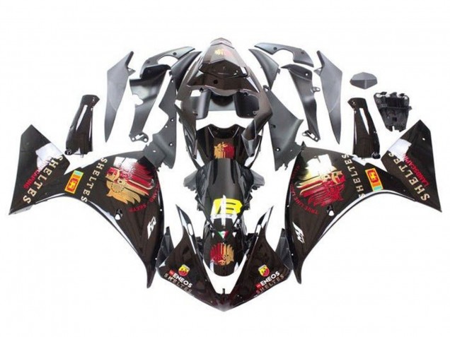 2012-2014 Glossy Black Red Yellow Sheltes Yamaha YZF 1000 R1 Motorcycle Fairings