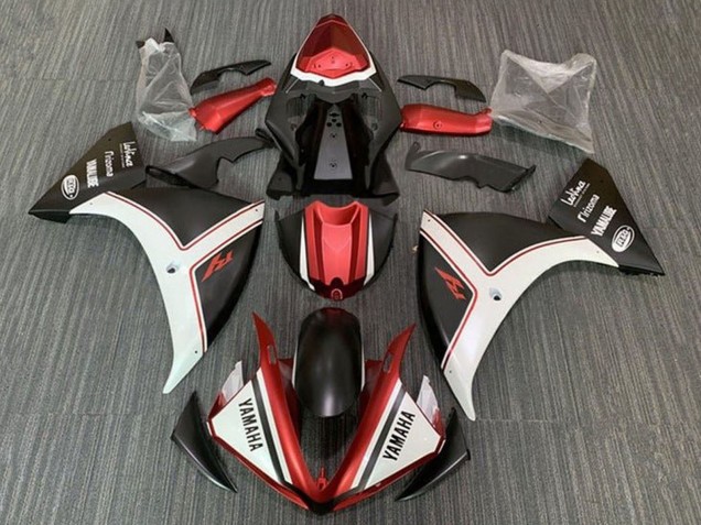 2012-2014 White Red Black Yamaha YZF 1000 R1 Motorcycle Fairings