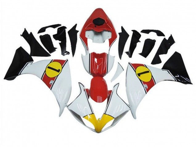 2012-2014 White Red Yellow Black Yamaha YZF 1000 R1 Motorcycle Fairings