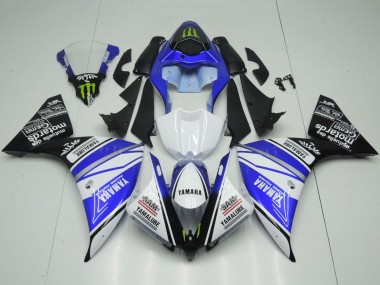 2012-2014 White Blue Black Green Monster Yamalube Yamaha YZF 1000 R1 Motorcycle Fairings