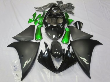 2012-2014 Glossy Black Matte Black Green Yamaha YZF 1000 R1 Motorcycle Fairings