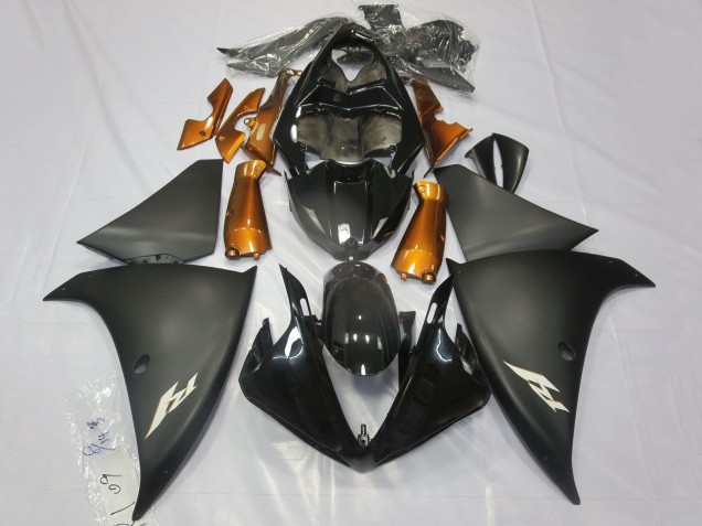 2012-2014 Glossy Black Matte Black Orange Yamaha YZF 1000 R1 Motorcycle Fairings