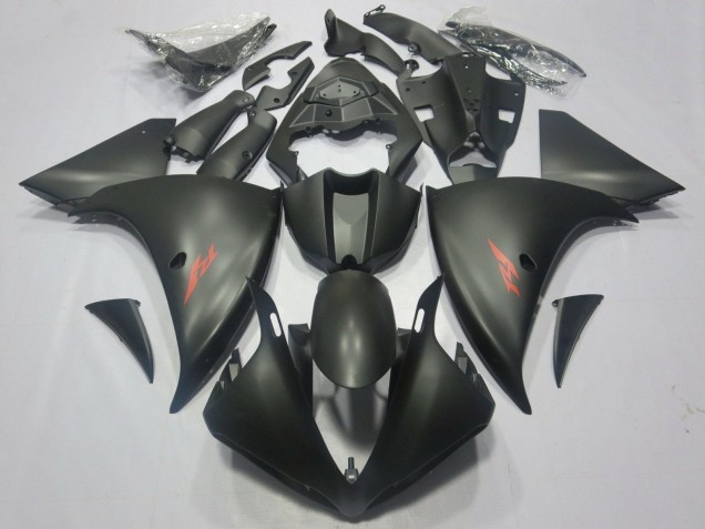 2012-2014 Matte Black Red Decal Yamaha YZF 1000 R1 Motorcycle Fairings