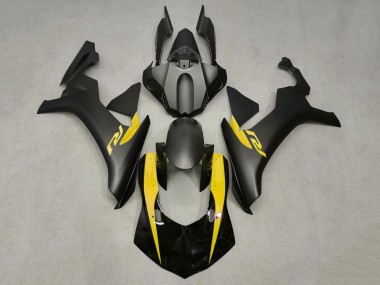 2015-2019 Matte Black Glossy Black Yellow Yamaha YZF 1000 R1 Motorcycle Fairings