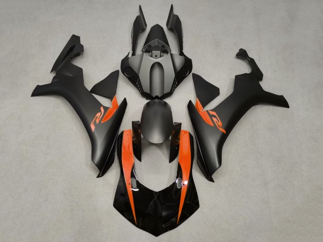 2015-2019 Matte Black Glossy Black Orange Yamaha YZF 1000 R1 Motorcycle Fairings