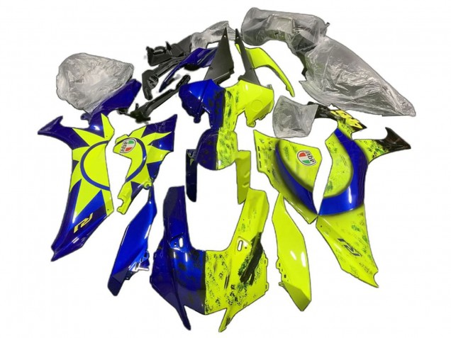 2020-2025 Blue Yellow Sun Moon Yamaha YZF 1000 R1 Motorcycle Fairings