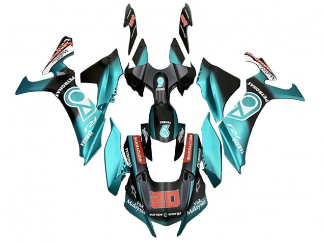 2020-2025 Turquoise Blue Matte Black Petronas Yamaha YZF 1000 R1 Motorcycle Fairings