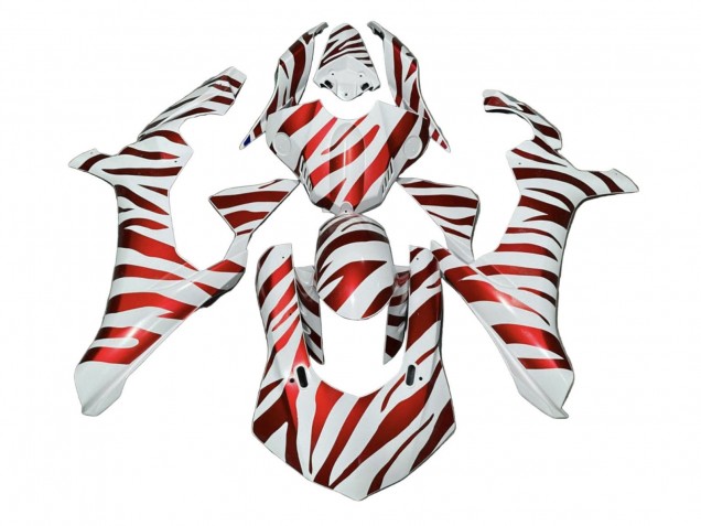 2020-2025 White Red Zebra Yamaha YZF 1000 R1 Motorcycle Fairings