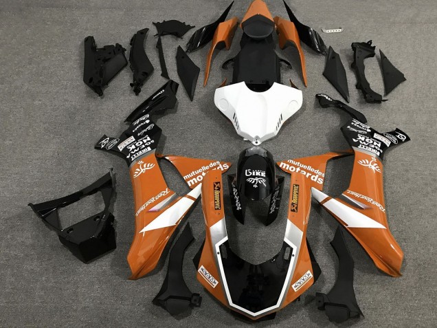 2020-2025 Orange White Glossy Black Sam Yamaha YZF 1000 R1 Motorcycle Fairings