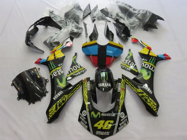 2020-2025 Yellow Blue Red Black Green MoviStar Monster Semakin Didepan Yamaha YZF 1000 R1 Motorcycle Fairings