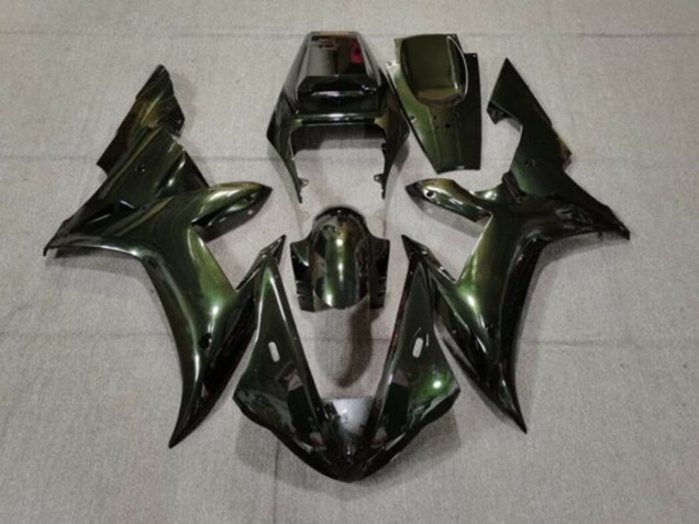 2002-2003 Dark Green Chameleon Yamaha YZF 1000 R1 Motorcycle Fairings