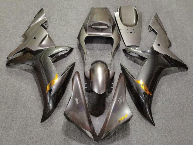 2002-2003 Grey with Gold Decals Yamaha YZF 1000 R1 Motorcycle Fairings