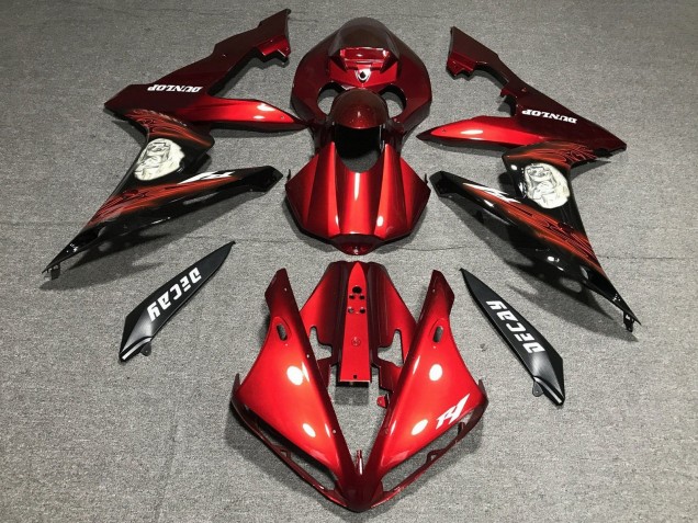 2004-2006 Red Matte Black Yamaha YZF 1000 R1 Motorcycle Fairing