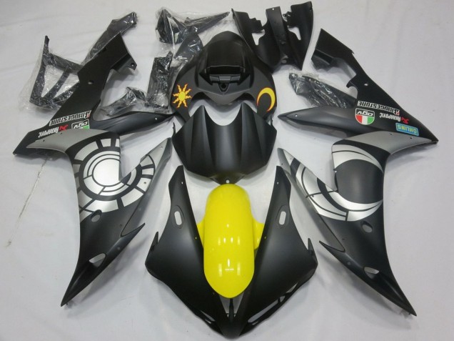 2004-2006 Matte Black Silver Yellow Yamaha YZF 1000 R1 Motorcycle Fairings