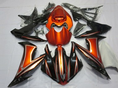 2004-2006 Orange Glossy Black Yamaha YZF 1000 R1 Motorcycle Fairings