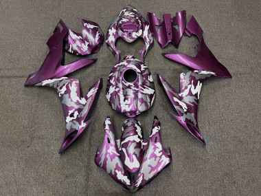 2004-2006 Light Purple White Grey Camouflage Yamaha YZF 1000 R1 Motorcycle Fairings