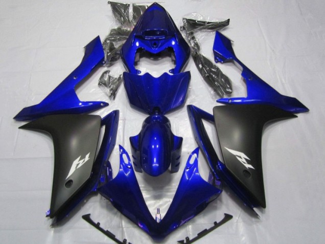 2007-2008 Blue Matte Black Yamaha YZF 1000 R1 Motorcycle Fairings
