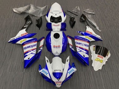 2007-2008 White Blue Red Volvo Fimer Sterilgarda Yamaha YZF 1000 R1 Motorcycle Fairings