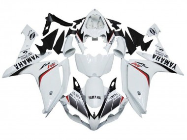 2007-2008 White Red Black Stripe M1 Yamaha YZF 1000 R1 Motorcycle Fairings