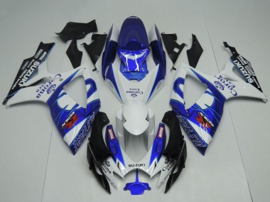 2006-2007 White Blue Black Corona Extra Motul Suzuki GSXR 600 / GSXR 750 Motorcycle Fairings