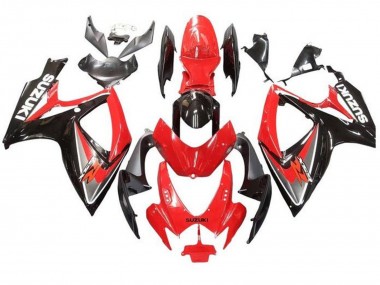 2006-2007 Red Grey Glossy Black Suzuki GSXR 600 / GSXR 750 Motorcycle Fairings
