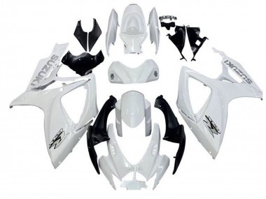 2006-2007 White Black Suzuki GSXR 600 / GSXR 750 Motorcycle Fairings