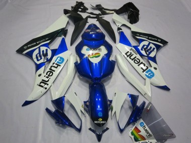 2006-2007 White Blue Black Yamaha YZF R6 Motorcycle Fairings
