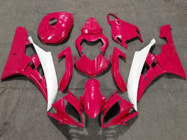 2006-2007 Red White Yamaha YZF R6 Motorcycle Fairings