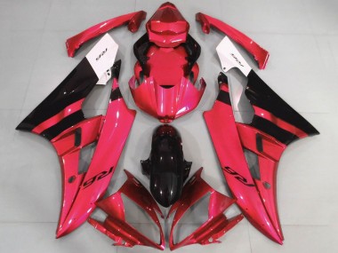 2006-2007 White Red Glossy Black Yamaha YZF R6 Motorcycle Fairings