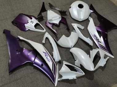 2008-2016 White Purple Yamaha YZF R6 Motorcycle Fairing