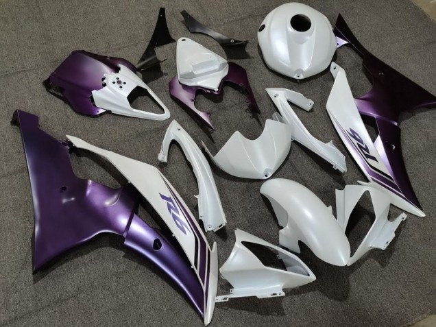 2008-2016 White Purple Yamaha YZF R6 Motorcycle Fairing